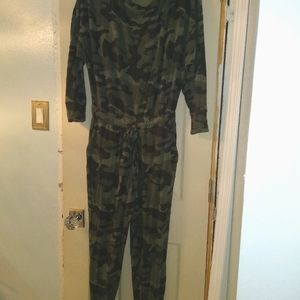 Express Camo Green Jumpsuit